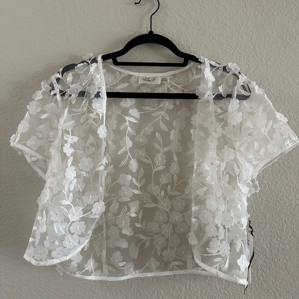 Eliza J Womens Short Sleeve Shrug
